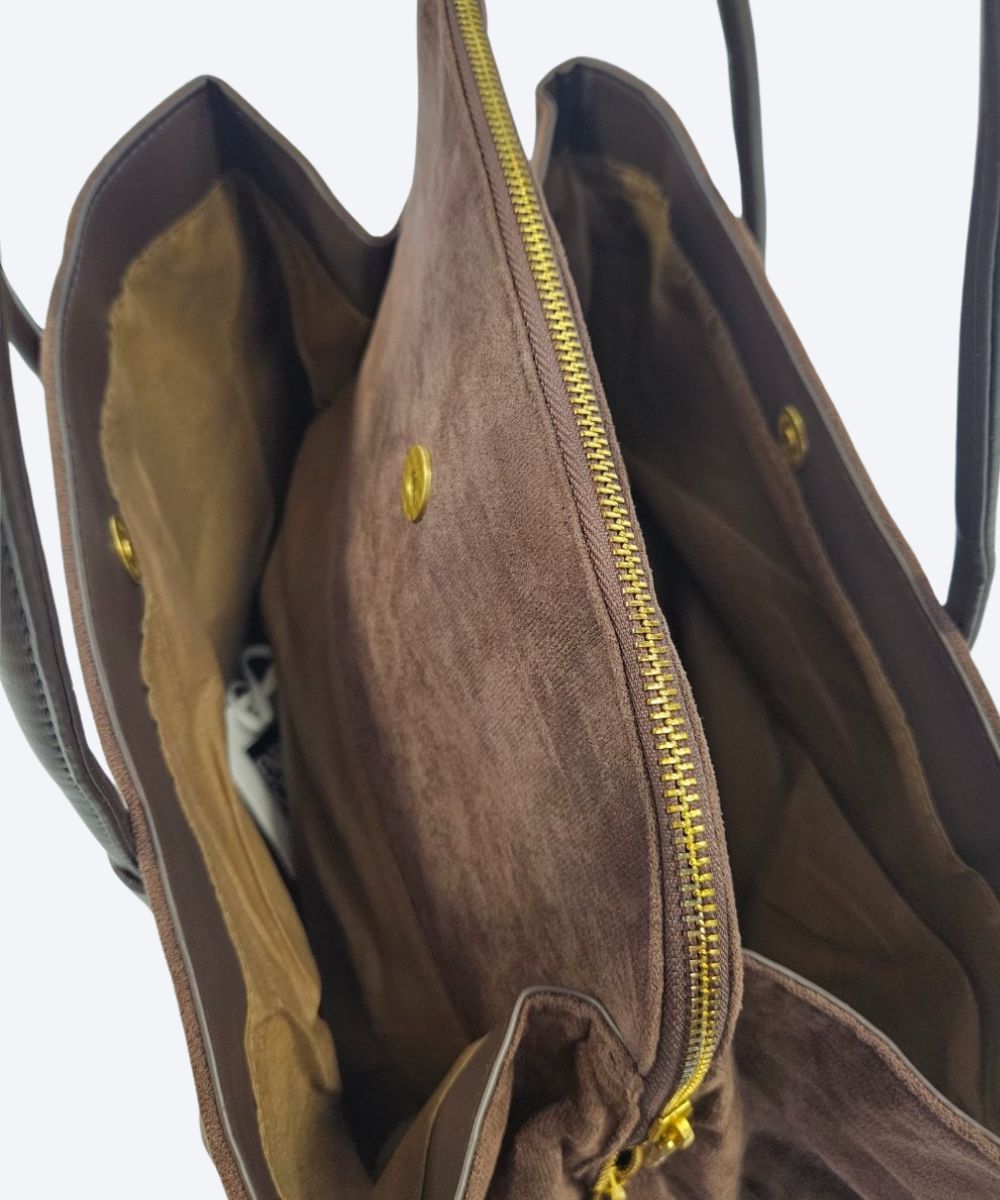 torebka shopper zamszowa