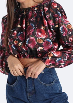 Elegancka bluzka w kwiaty