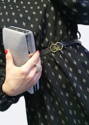 Sukienka srebrne romby