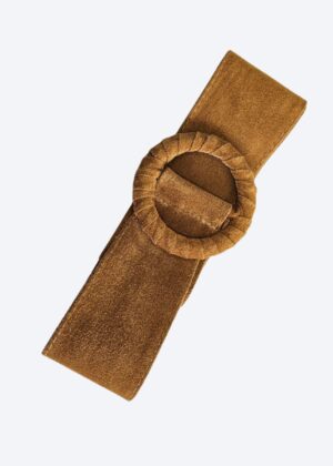 Pasek skórzany zamszowy