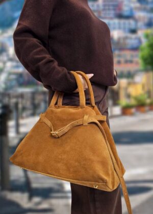 Torebka skórzana zamszowa S534