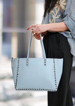 torebka shopper niebieska