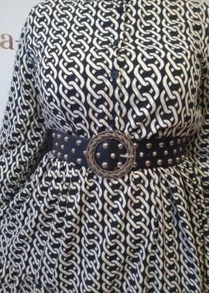 Pasek na gumce z dżetami i ozdobną klamra 2001 różne kolory