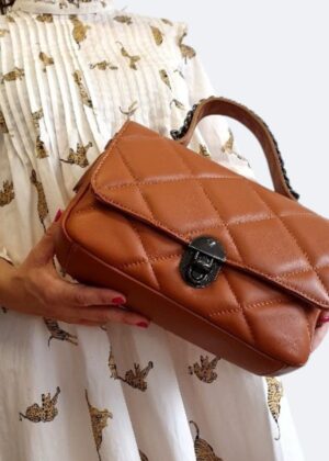 Stylowa skórzana torebka S004