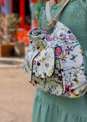 Plecako-torebka w kwiaty D1061
